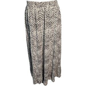 Lined Rayon Grey and Off White Flowy textured Patterned Skirt from By Together L